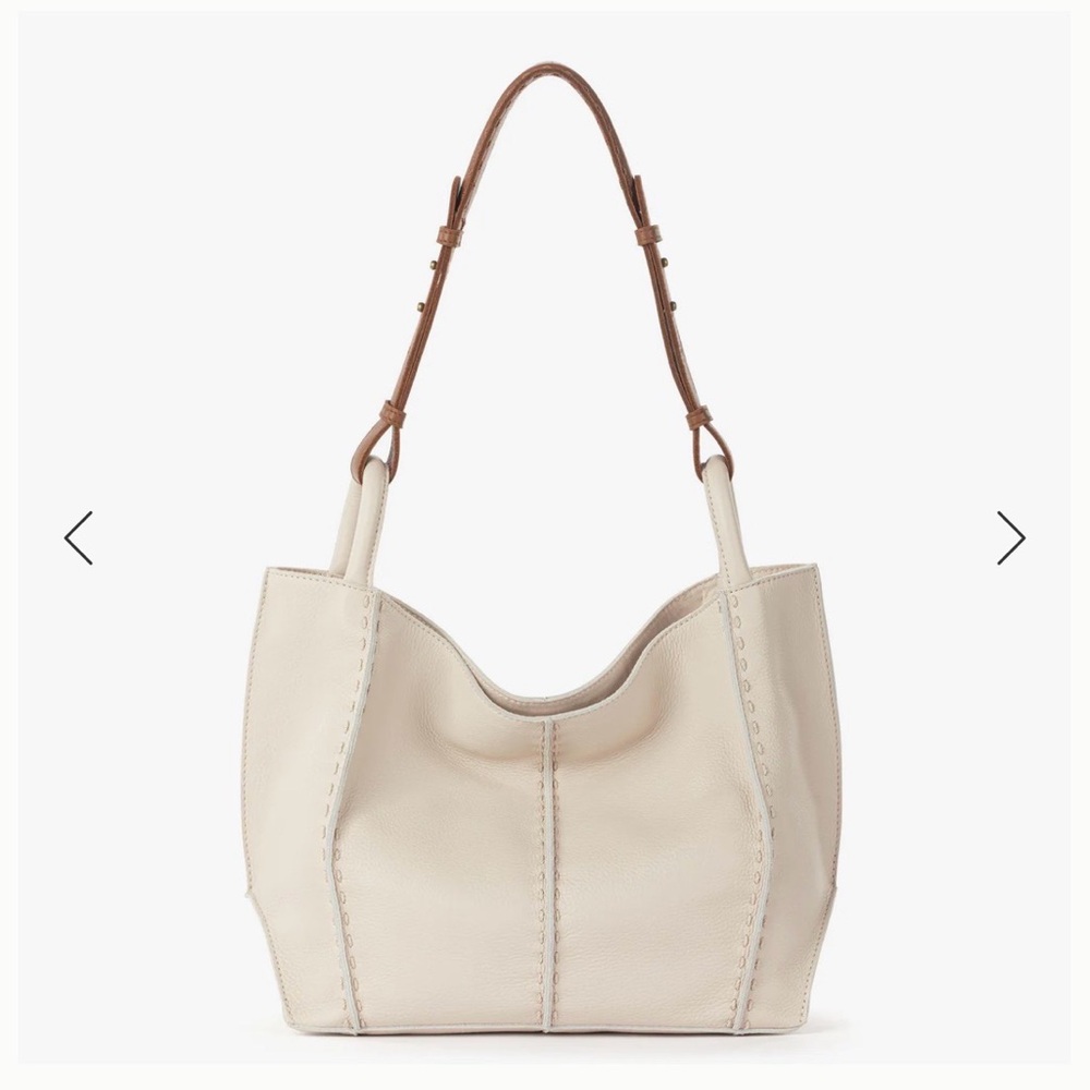 The Sak Los Feliz Medium Tote Bag Stone NWT - Picture 2 of 8